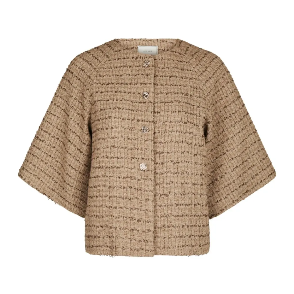 Jakker<Neo Noir Rosella Boucle Mini Jakke Brun