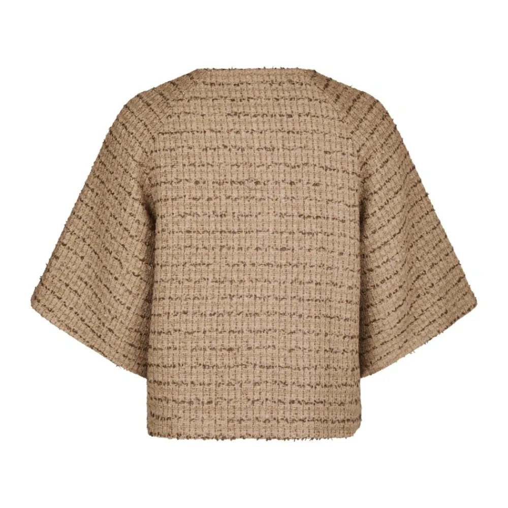 Jakker<Neo Noir Rosella Boucle Mini Jakke Brun