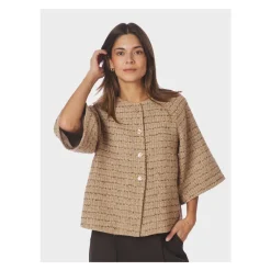 Jakker<Neo Noir Rosella Boucle Mini Jakke Brun