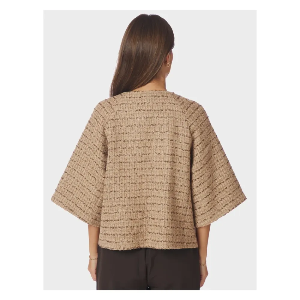 Jakker<Neo Noir Rosella Boucle Mini Jakke Brun