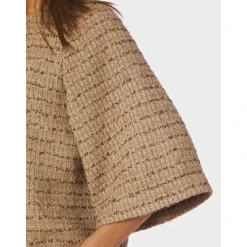 Jakker<Neo Noir Rosella Boucle Mini Jakke Brun