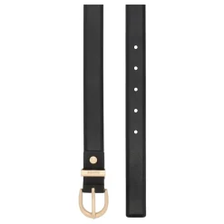 Bælter^Kazar Rounded Buckle Leather Belt Sort