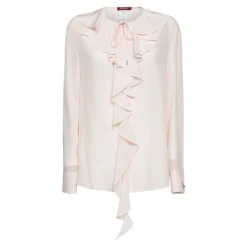 Bluser & Skjorter^Max Mara Studio Ruffle Collar Silkebluse Pink