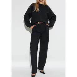 Sweatshirts^Victoria Beckham Rund hals sweatshirt Sort