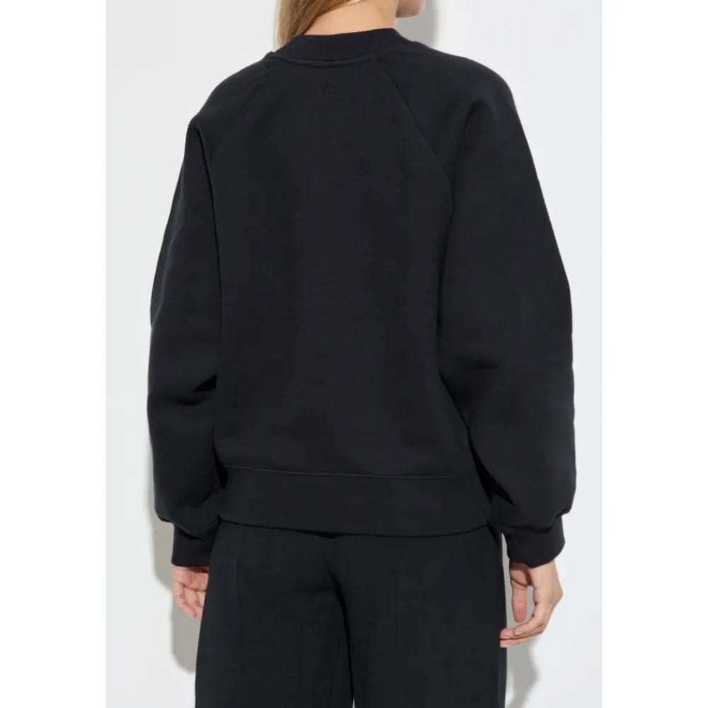 Sweatshirts^Victoria Beckham Rund hals sweatshirt Sort