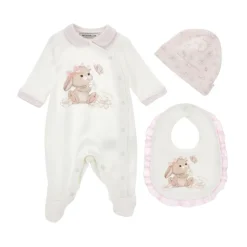 Jumpsuits^Monnalisa Rundhalset jumpsuit med kaningrafik Beige