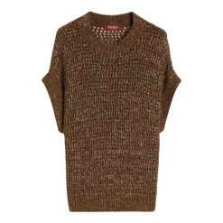 Striktrøjer & Sweatere<Max Mara Studio Rundhalset strik Brun