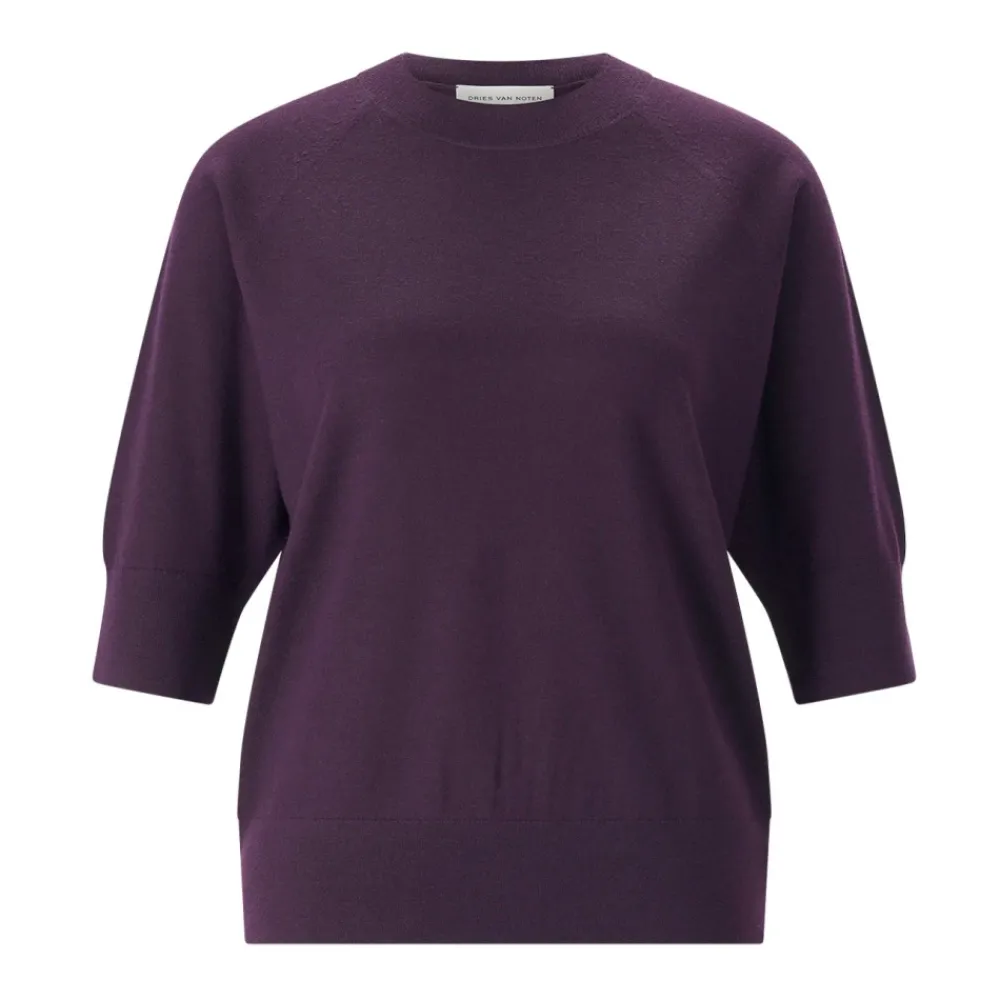 Striktrøjer & Sweatere<Dries Van Noten Rundhalset strik Lilla