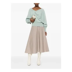 Striktrøjer & Sweatere<Alberta Ferretti Rundhalset strik Grøn