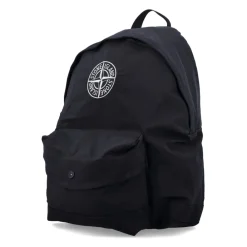 Tasker<Stone Island Rygsæk med polstrede stropper og lommer Sort