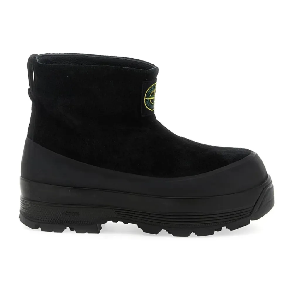 Vinterstøvler|Støvler^Stone Island S100120 Suede Sko Sort