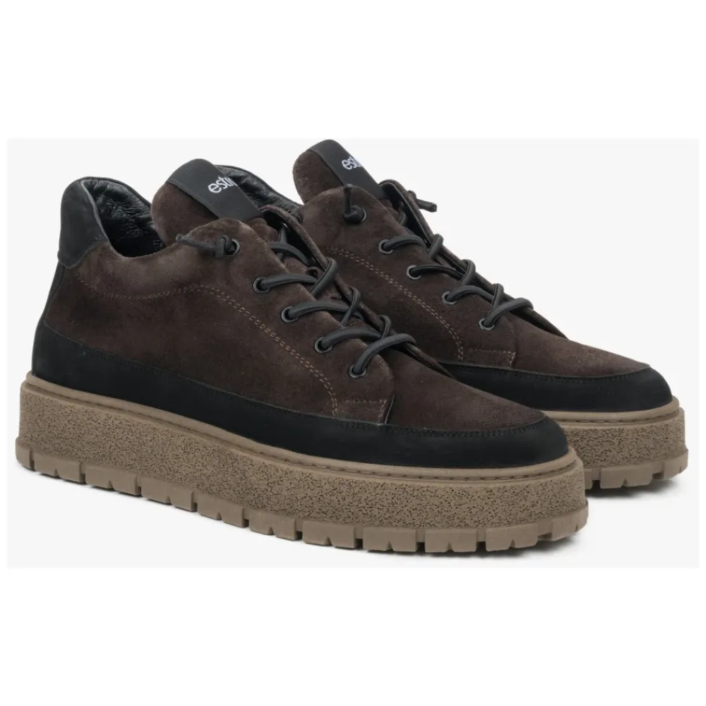 Vinterstøvler^Estro Saddle Brown High-Top Sneakers Brun
