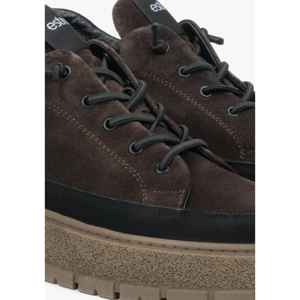 Vinterstøvler^Estro Saddle Brown High-Top Sneakers Brun
