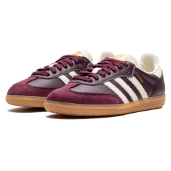 Sneakers<Adidas Samba OG Maroon Gold Metallic Sneakers Pink