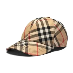 Huer, Kasketter & Hatte^Burberry Sand Check Cap til stilfuldt look Beige