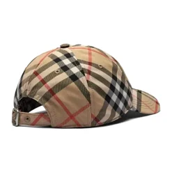 Huer, Kasketter & Hatte^Burberry Sand Check Cap til stilfuldt look Beige