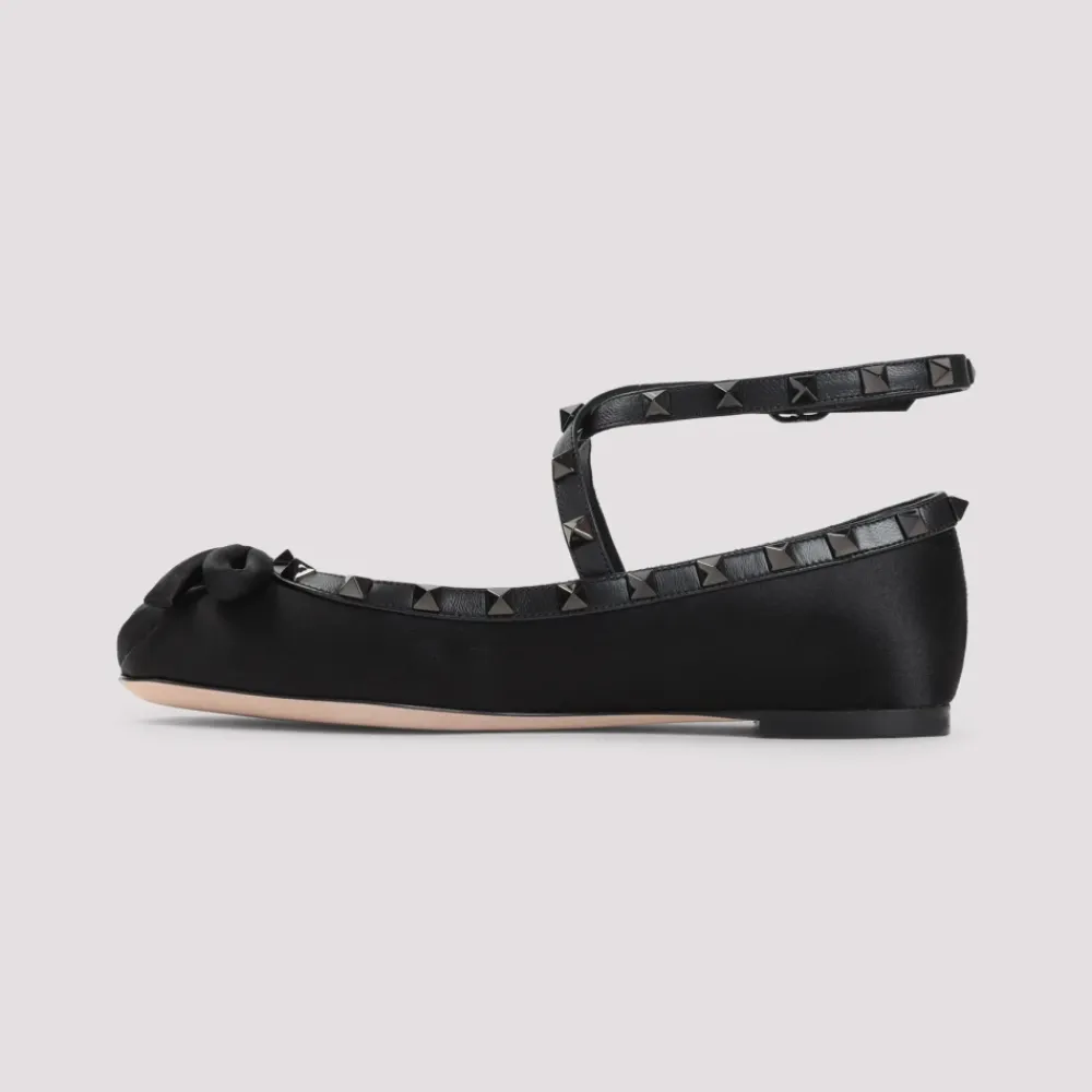 Ballerina Sko^Valentino Garavani Satin Ballerinaer Sort