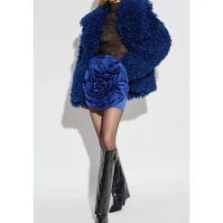 Nederdele<ROTATE Birger Christensen Satin Big Flower Skirt Blå