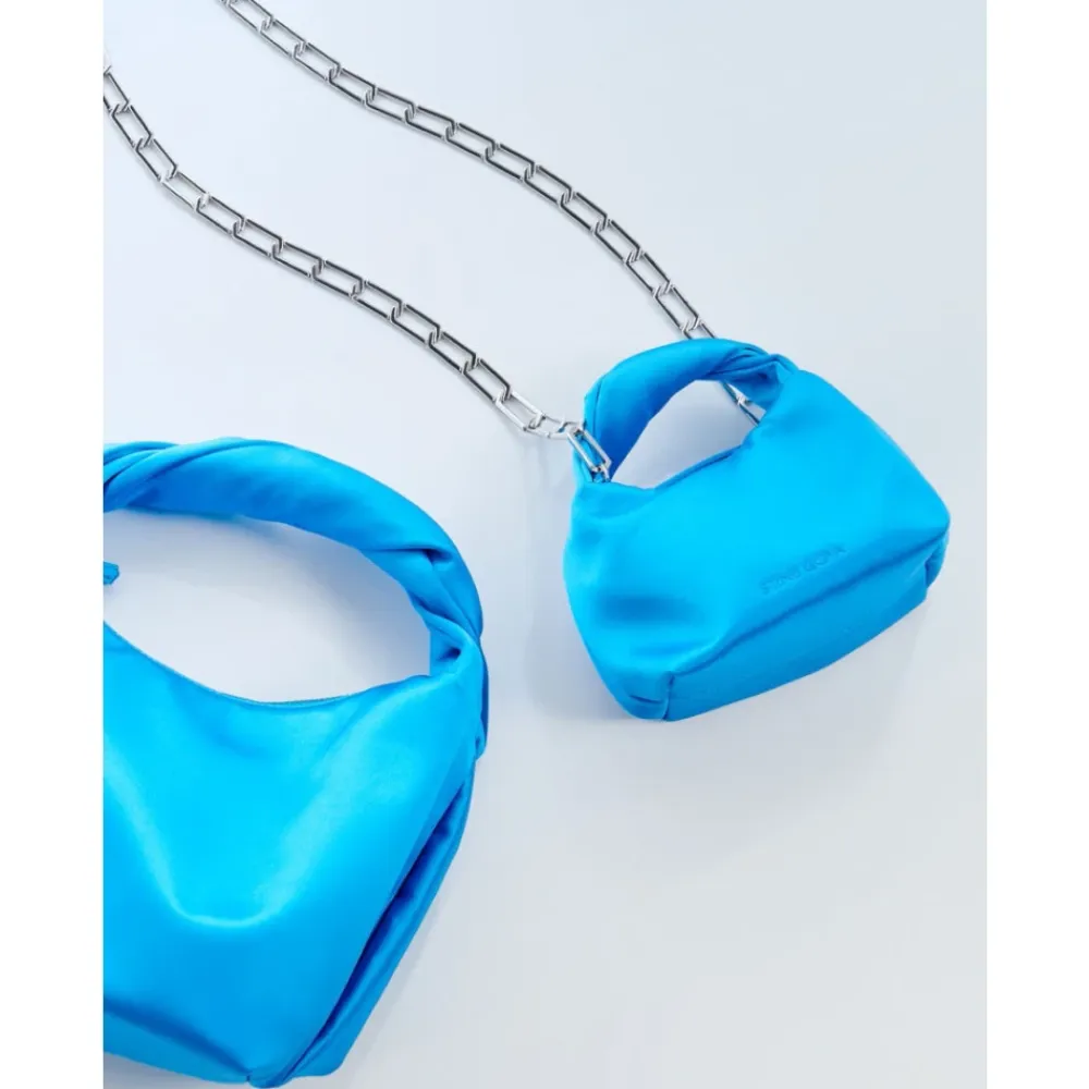 Bæltetasker^Stine Goya Satin Micro Hobo Taske Blå