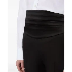 Bælter<Nina Ricci Satin Tuxedo Bælte Sort