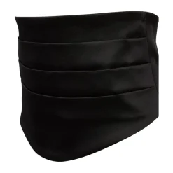 Bælter<Nina Ricci Satin Tuxedo Bælte Sort