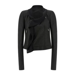 Jakker^Rick Owens Scarf Biker Jacket Sort