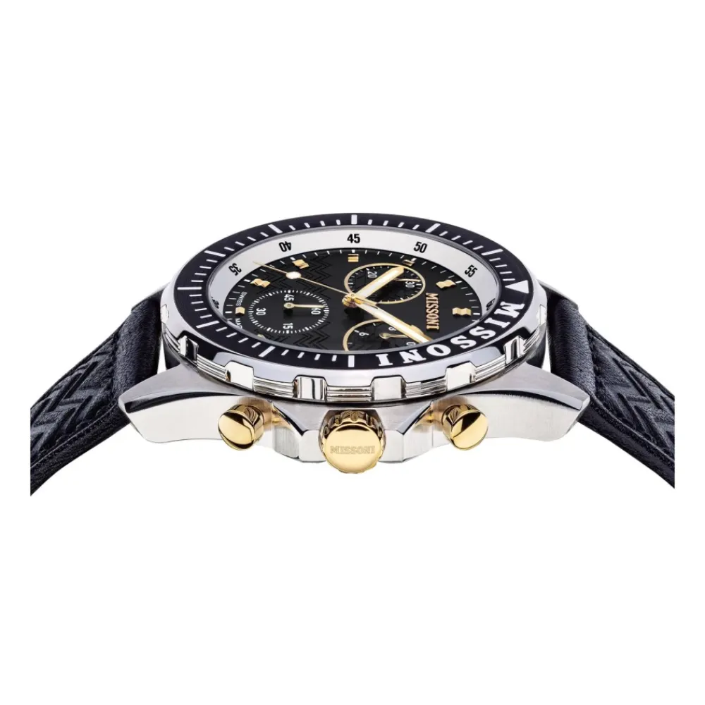 Ure<Missoni Schweizisk Chronograph Sporty Elegance Watch Sort