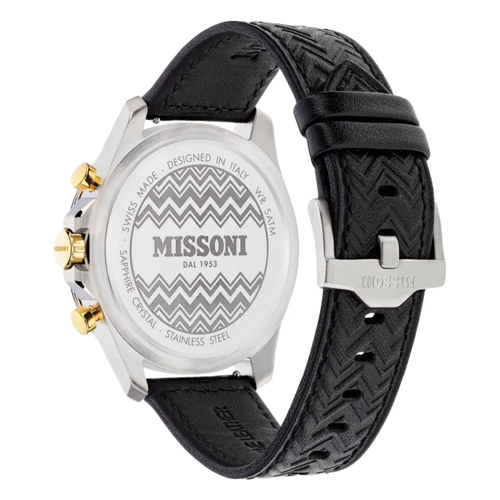 Ure<Missoni Schweizisk Chronograph Sporty Elegance Watch Sort
