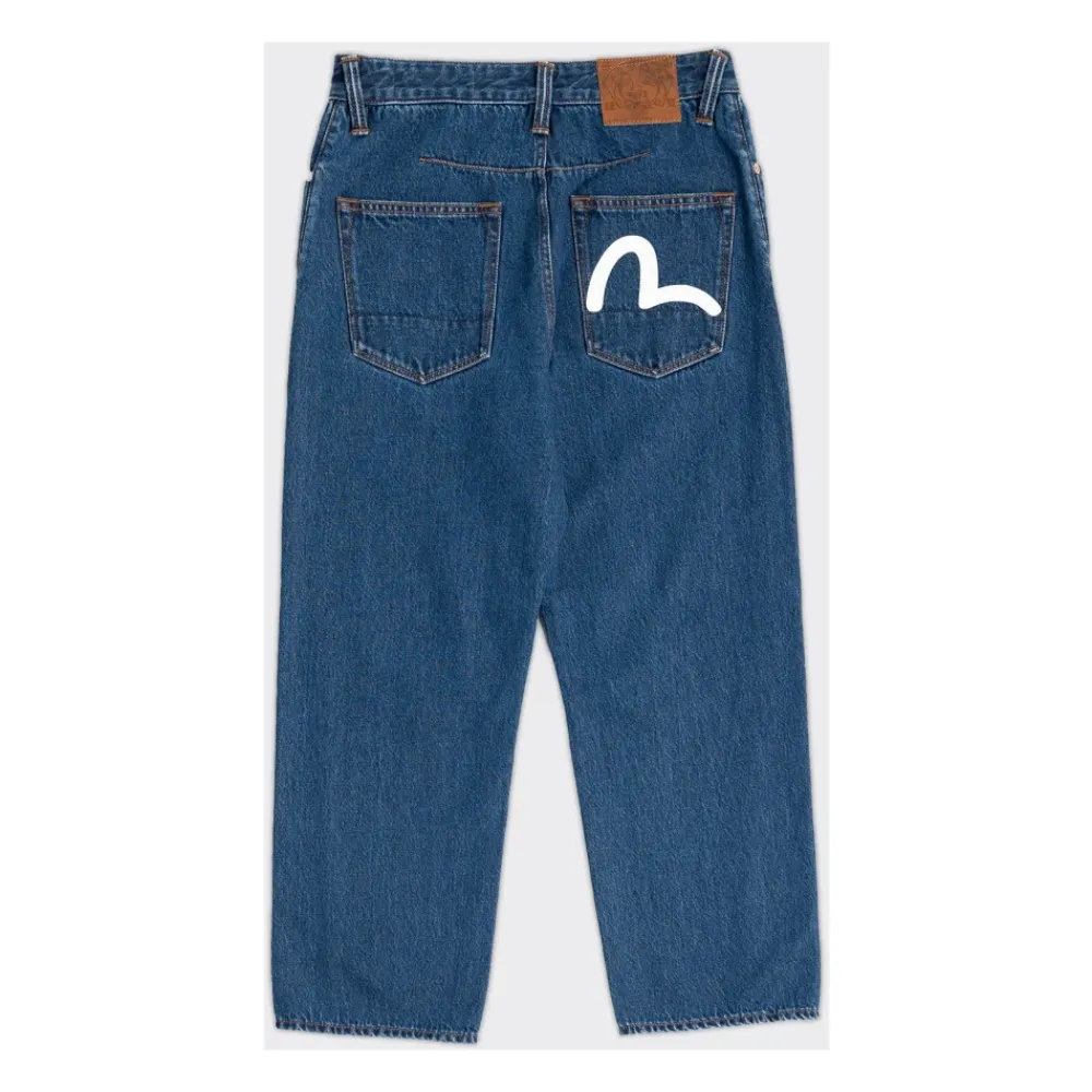 Jeans^Evisu Seagull Print 3D Fit Jeans Blå