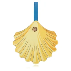 Tilbehør Til Tasker<Versace Seashell Læder Nøglering Gul