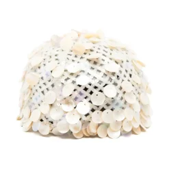 Huer & Kasketter^Alanui Sequin Embellished Open Knit Beanie Hvid