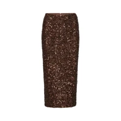 Nederdele^ROTATE Birger Christensen Sequin Pencil Skirt Brun