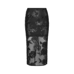 Nederdele<ROTATE Birger Christensen Sequins Midi Skirt Sort