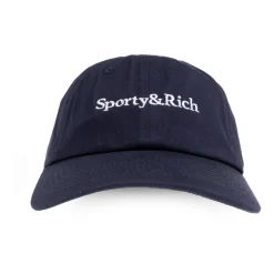 Huer, Kasketter & Hatte^Sporty & Rich Serif Logo Hat Blå