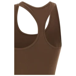 T-Shirts & Toppe<Sporty & Rich Serif Logo Sports Cropped Tank Brun