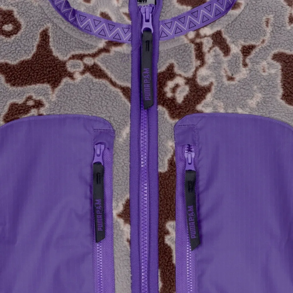 Fleece^PUMA Sherpa Fleece Jakke med Pam Design Multifarvet