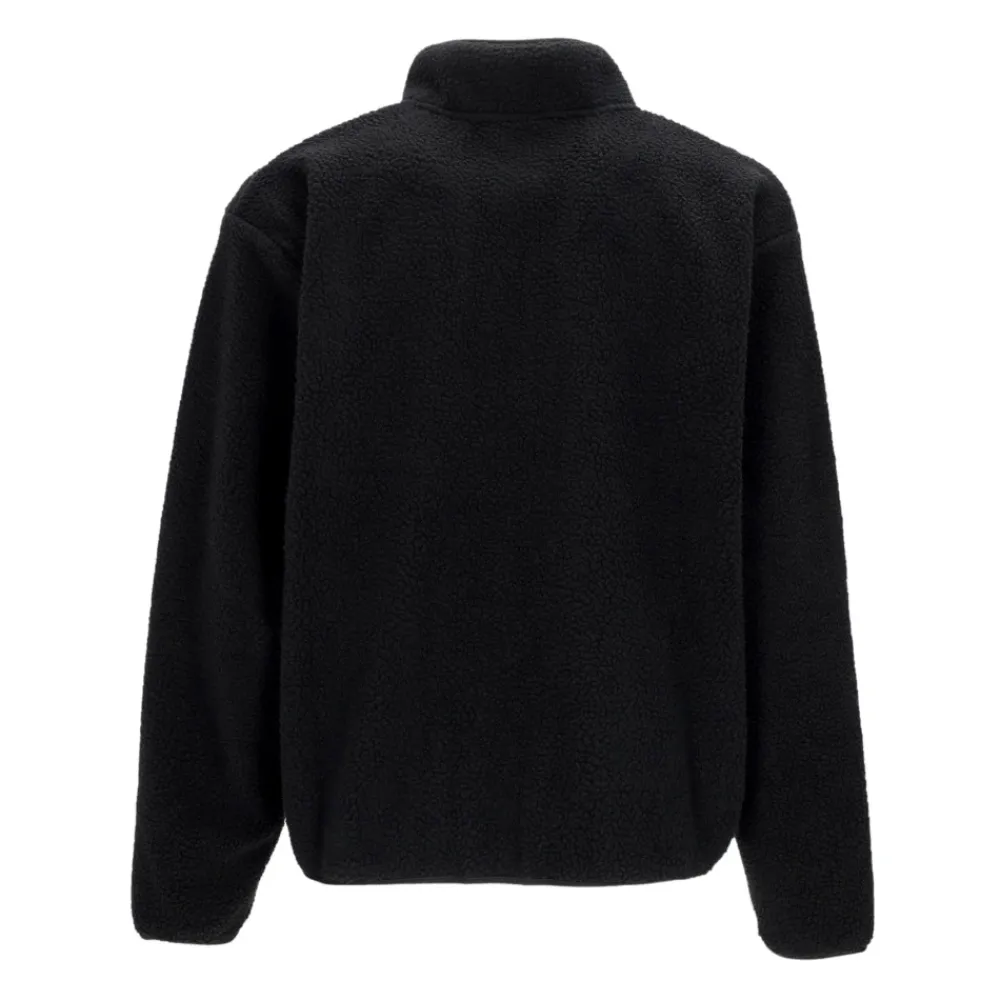 Fleece<Nike Sherpa Shearling Jakke Vandafvisende Sort