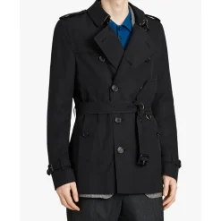 Frakker<Burberry Short Kensington Trench Coat Blå
