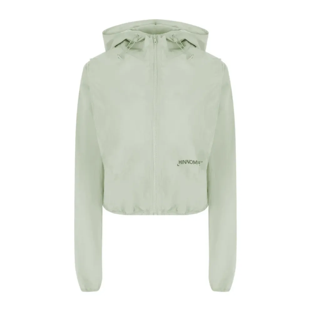 Træningsjakker^HINNOMINATE Short Nylon Hooded Jacket Grøn