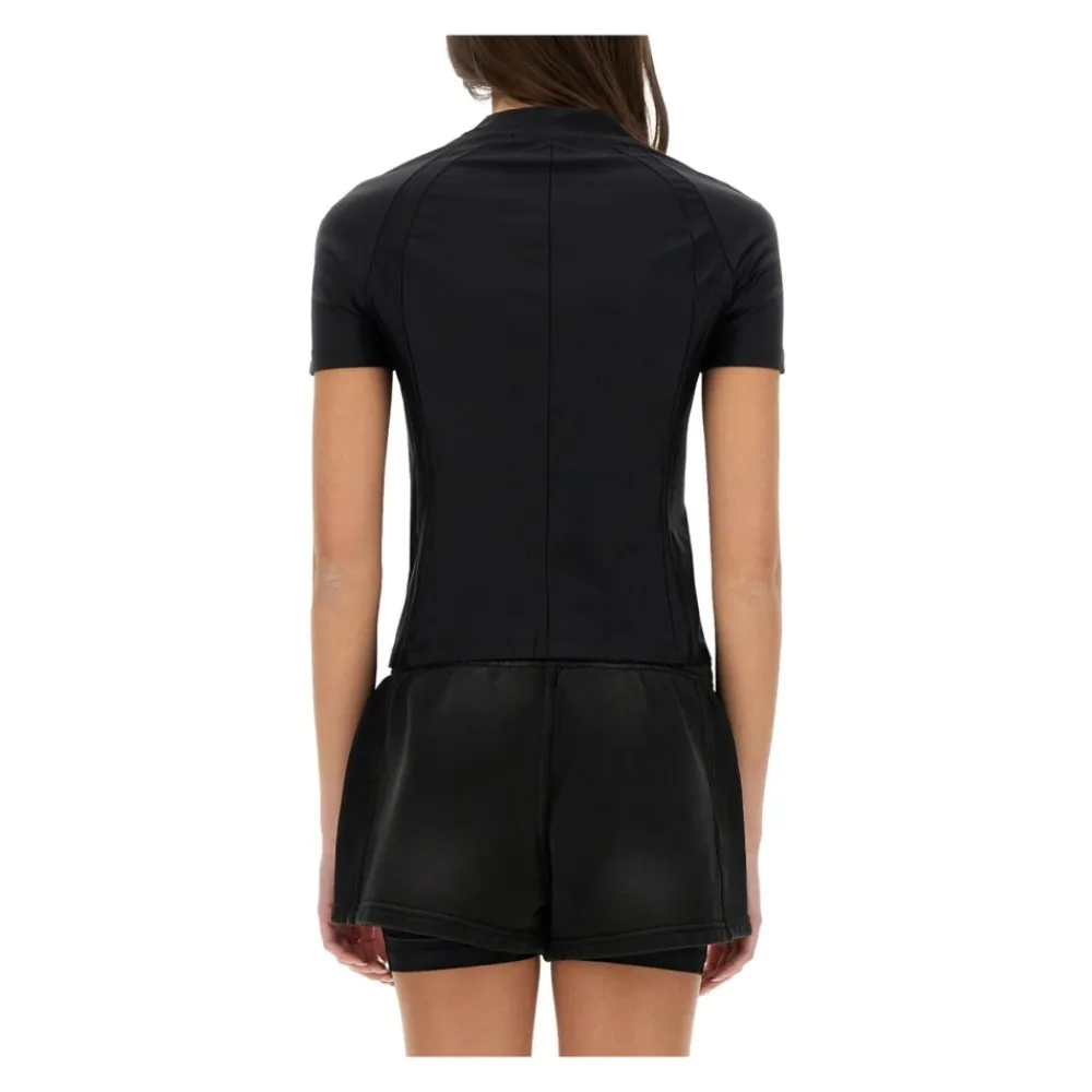 T-Shirts & Toppe<Alexander Wang Short Sleeve Rashguard Top Sort