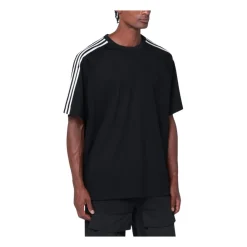 T-Shirts & Toppe<Y-3 Short Sleeve Tee 3-Stripes Sort