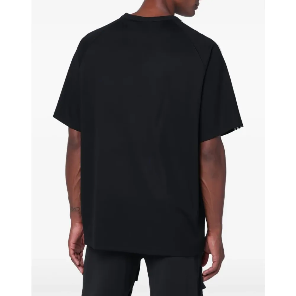 T-Shirts & Toppe<Y-3 Short Sleeve Tee 3-Stripes Sort