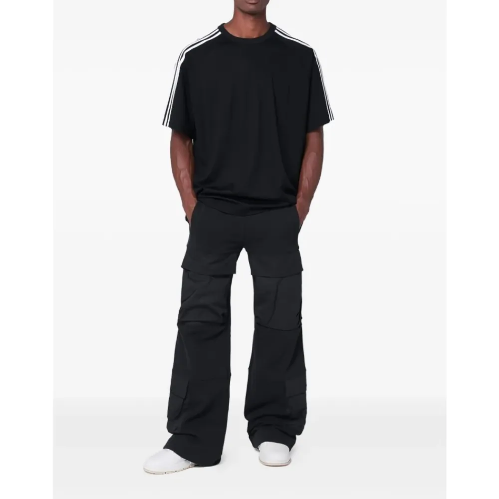 T-Shirts & Toppe<Y-3 Short Sleeve Tee 3-Stripes Sort