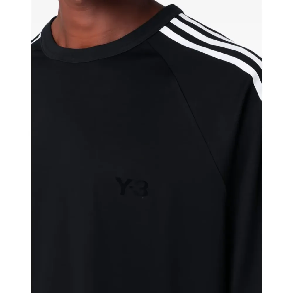 T-Shirts & Toppe<Y-3 Short Sleeve Tee 3-Stripes Sort