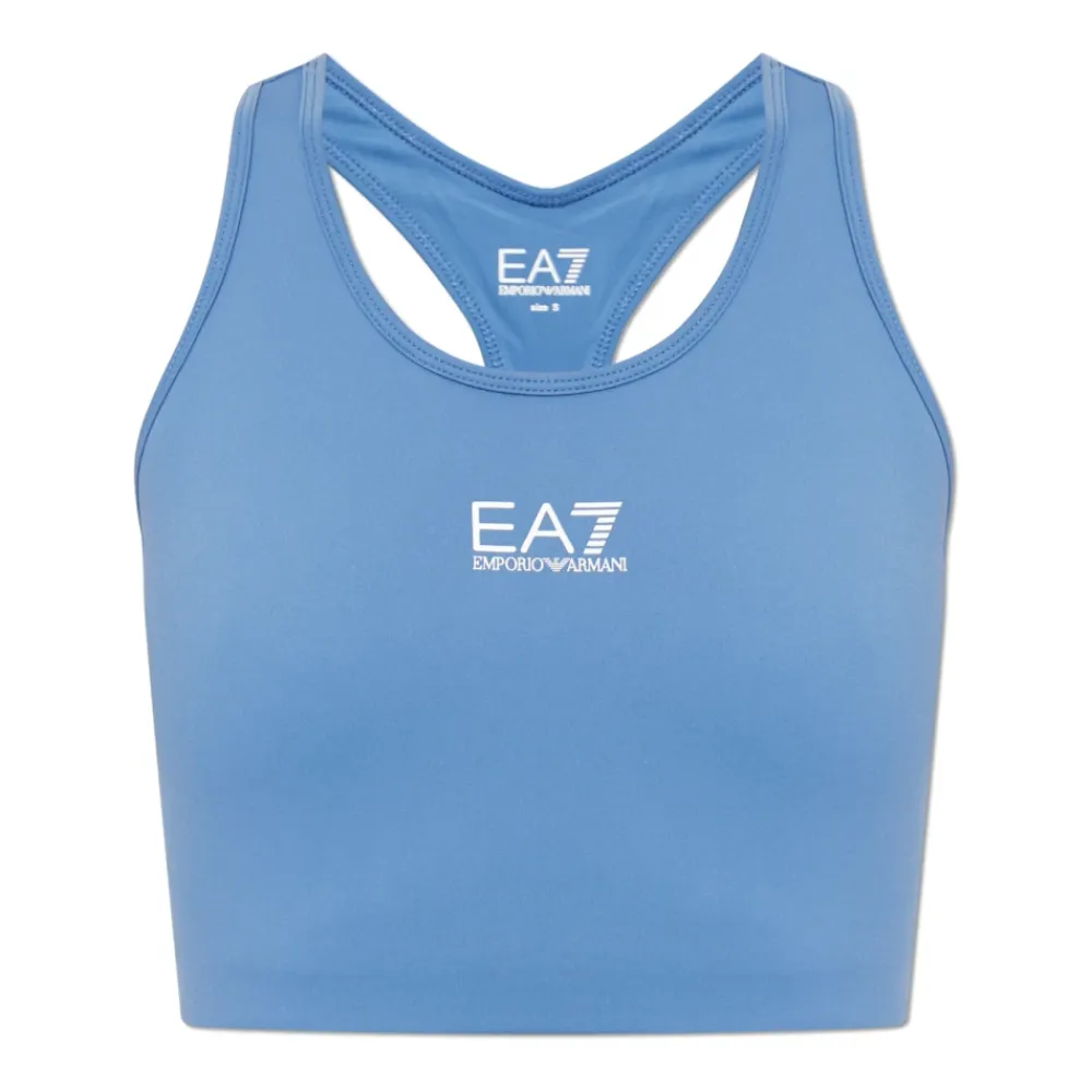 T-Shirts & Toppe<Emporio Armani EA7 Short Træningstop Blå
