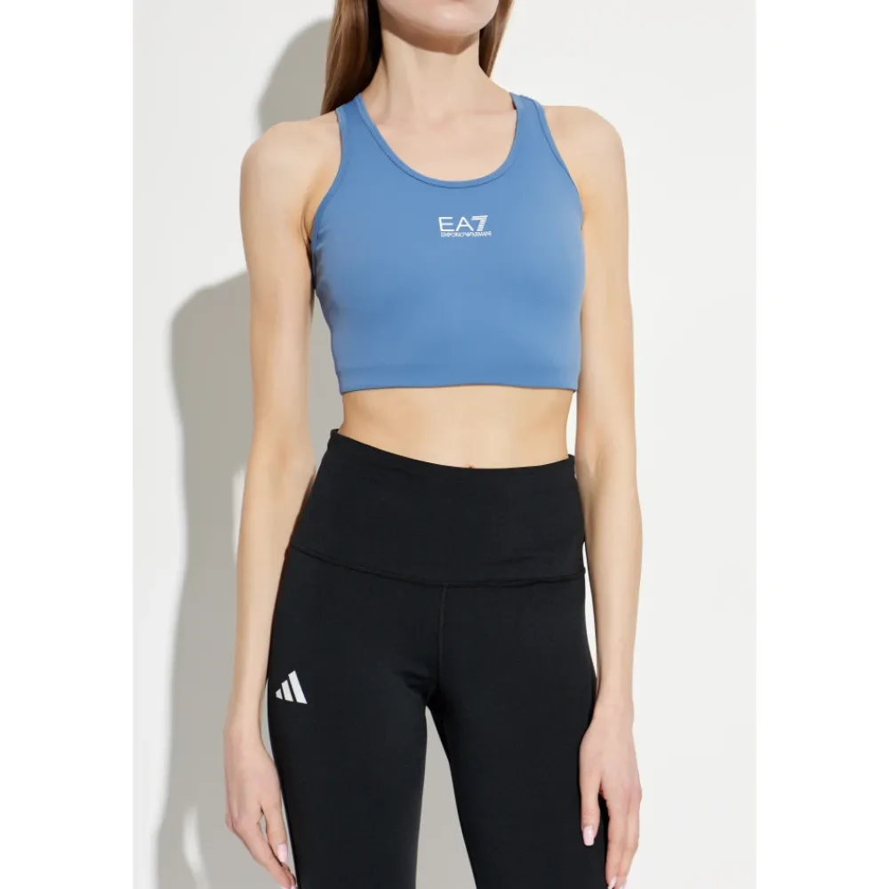 T-Shirts & Toppe<Emporio Armani EA7 Short Træningstop Blå