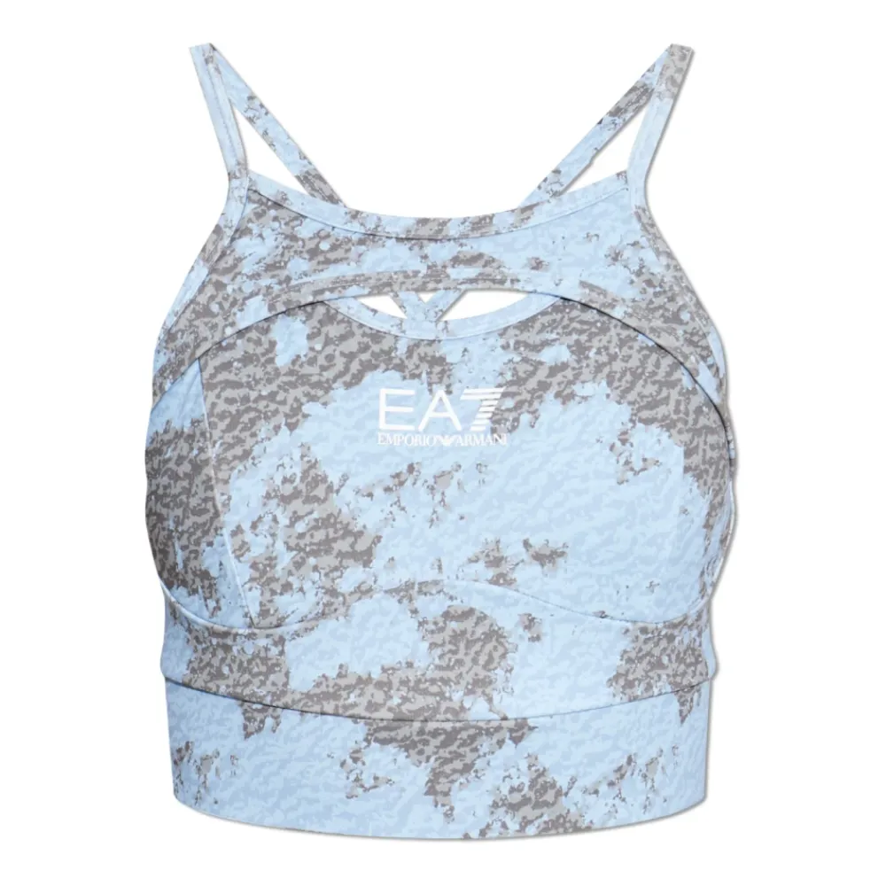 T-Shirts & Toppe^Emporio Armani EA7 Short Træningstop Med Stropper Blå
