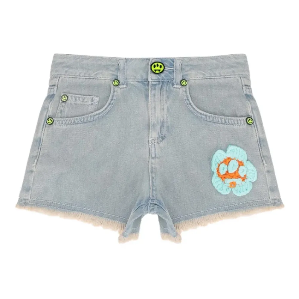 Underdele^BARROW Shorts med applikationer Lommer Bæltestropper Blå