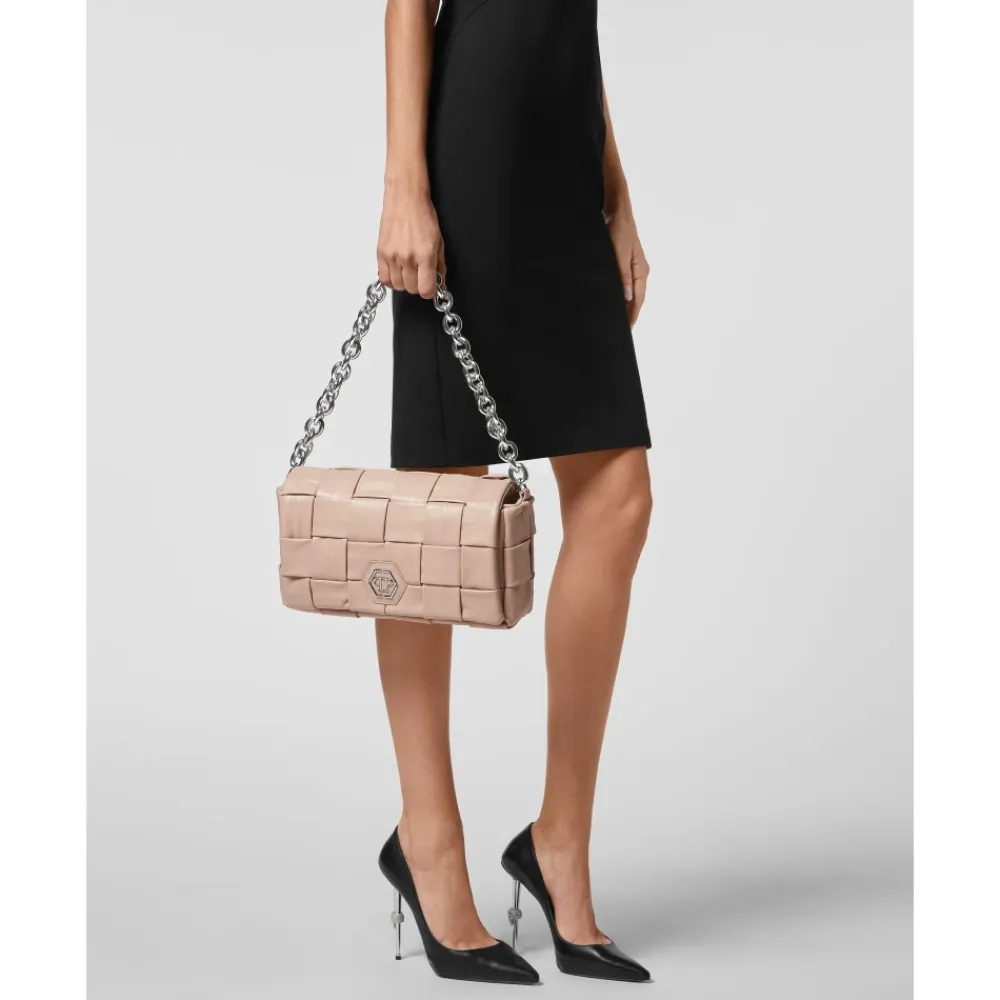Skuldertasker^Philipp Plein Shoulder Bag Hexagon Beige