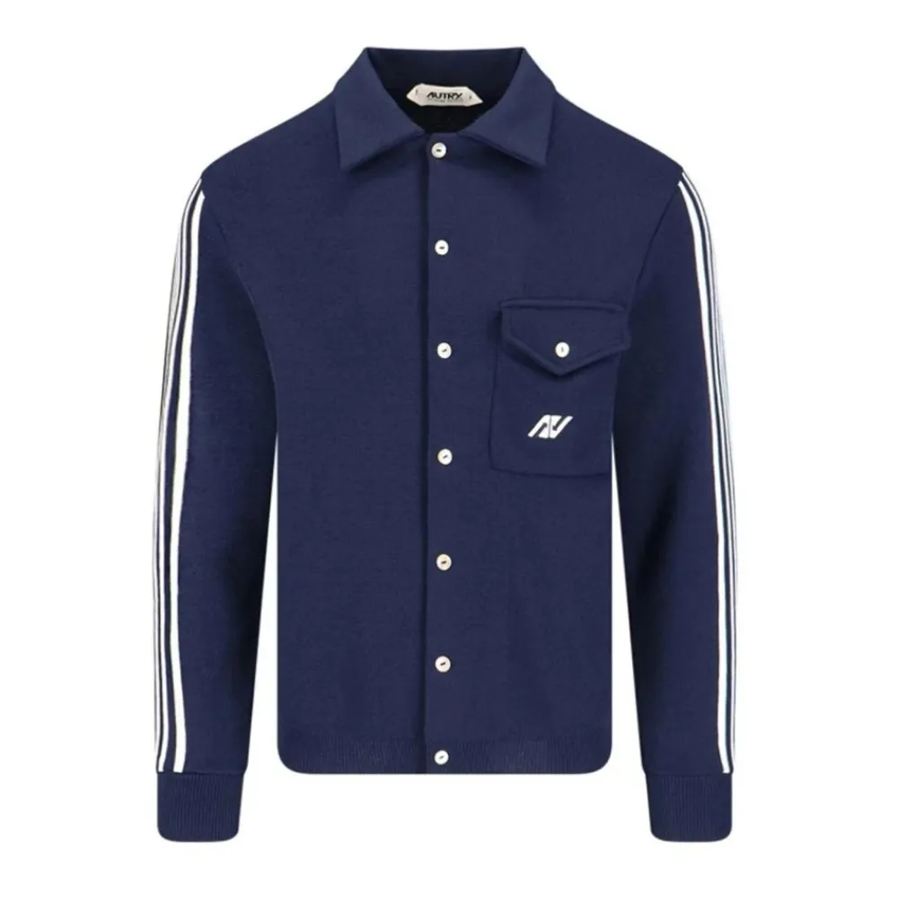 Træningsjakker^Autry Side Stripe Cardigan Blå